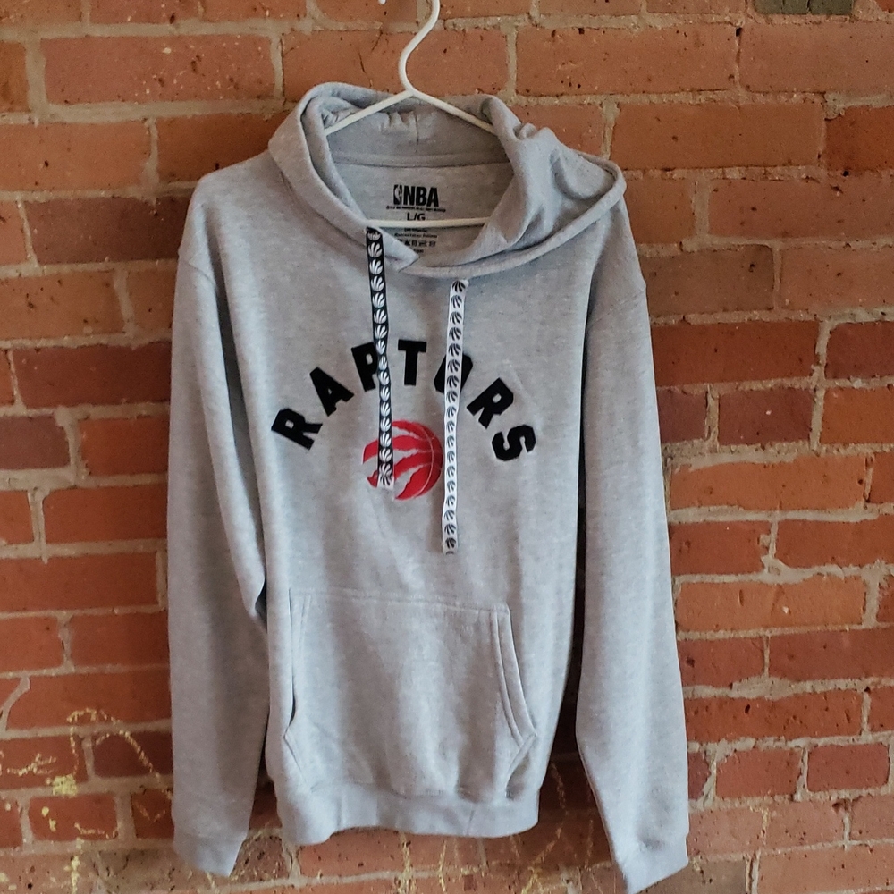 NBA Gray Raptors Hoodie with Logo